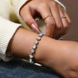 # Elegantes Armband aus 100% 925 Sterlingsilber mit Moissanit in verschiedenen Schliffen – Funkelnd und zeitlos schön!