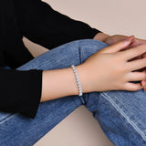 925er Sterlingsilber Armband mit brillanten Moissanit-Diamanten