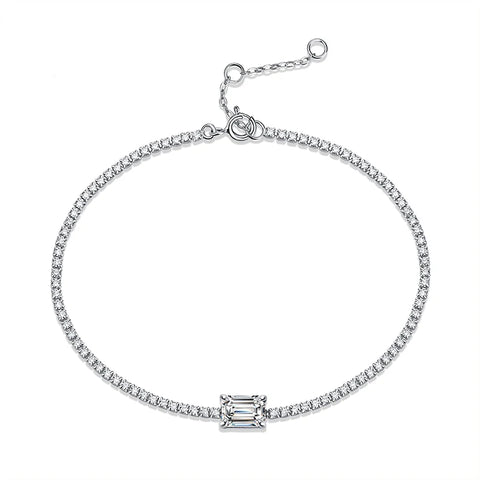 1CT Moissanit Armband aus 925er Sterlingsilber mit GRA-Zertifikat