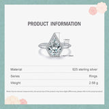 925 Sterling Silber Tropfenring mit funkelndem AAAAA CZ für modebewusste