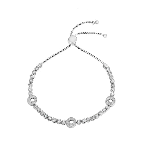 Armband aus S925 Sterling Silber mit Moissaniten in strahlendem Weiß für Dame
