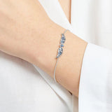 Phoenix Wing Halskette aus 925 Sterling Silber mit blauen Zirkonia