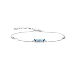 Damenarmband mit blauen Zirkonstein 925er Sterlingsilber
