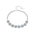 Sonnenblumen-Moissanit-Armband aus 925er Sterling-Silber