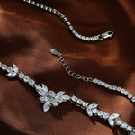 Halskette aus 925er Sterling Silber mit marquiseförmige