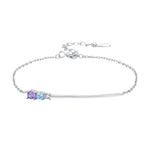 925er Sterling Silber Armband mit bunten Zirkonia