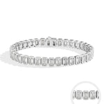 Zirkonia-Armband mit smaragdschliff 5*3mm für Damen 925 Sterling Silber