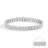Zirkonia-Armband mit smaragdschliff 5*3mm für Damen 925 Sterling Silber