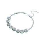 Sonnenblumen-Moissanit-Armband aus 925er Sterling-Silber