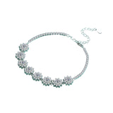 Sonnenblumen-Moissanit-Armband aus 925er Sterling-Silber